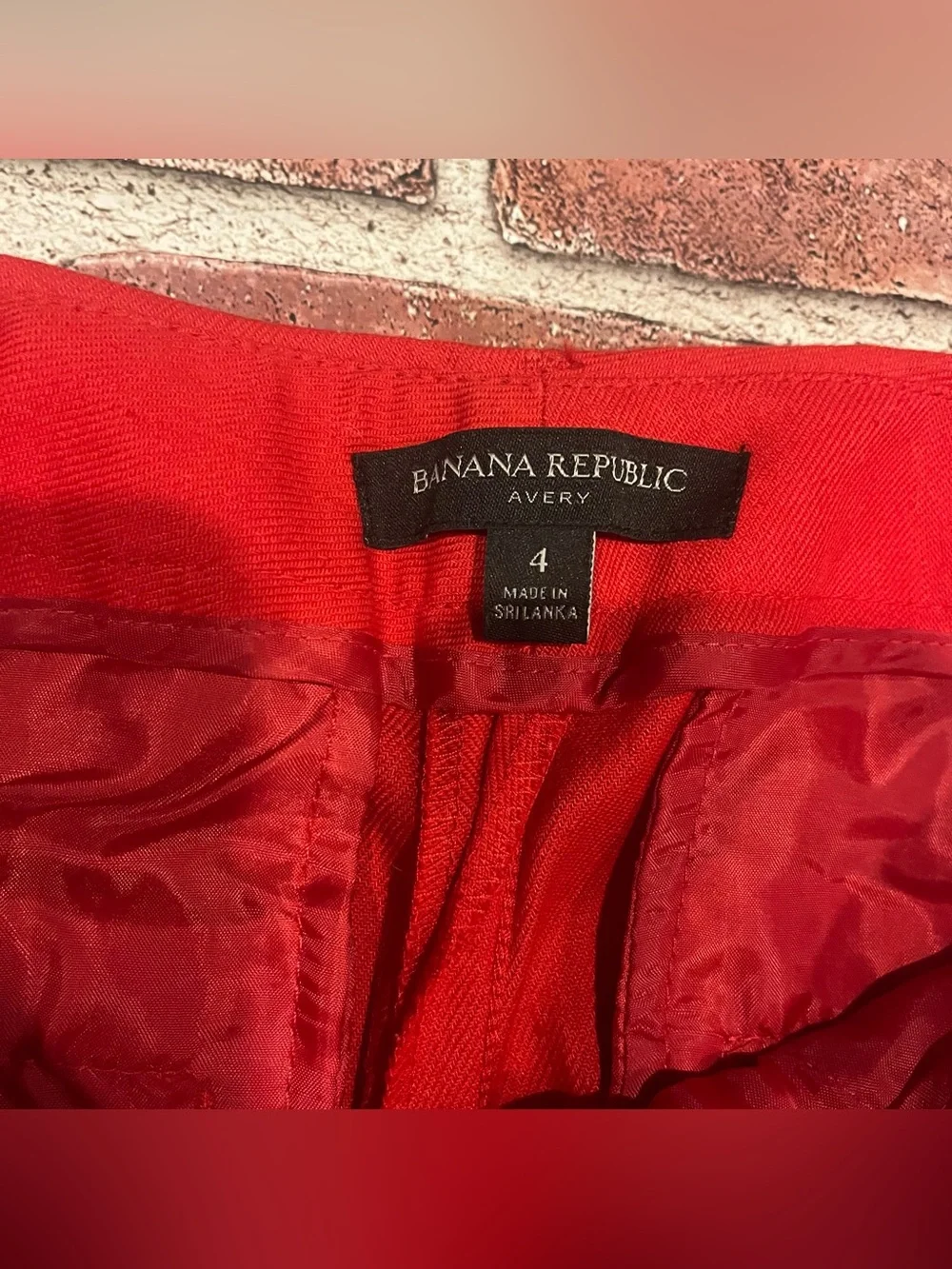Banana republic Avery Pant Linen red size 4